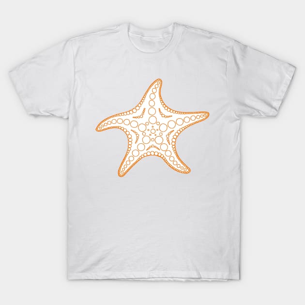 Starfish (orange/white) T-Shirt by calenbundalas